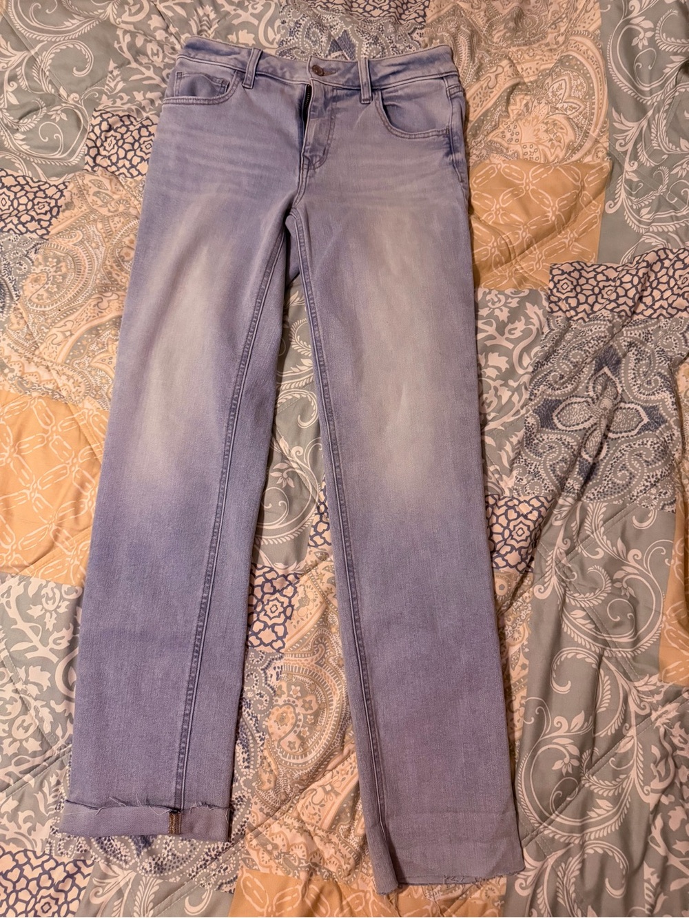 Maurices Light Wash Straight Leg Jeans - Pale Blue